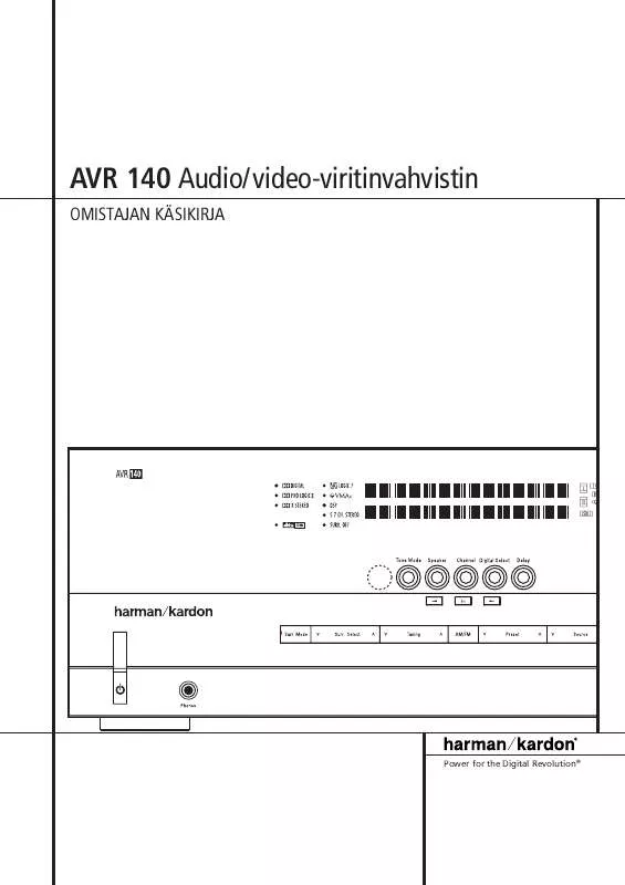 Mode d'emploi HARMAN KARDON AVR 140