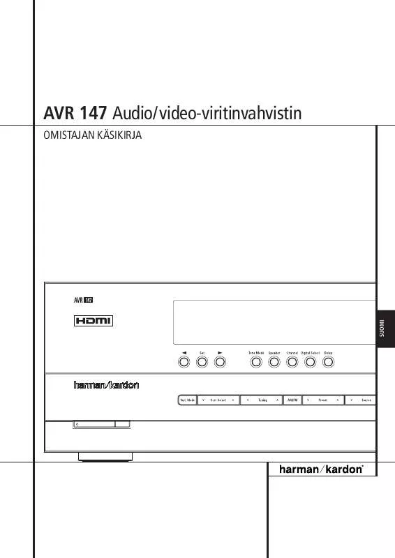 Mode d'emploi HARMAN KARDON AVR 147