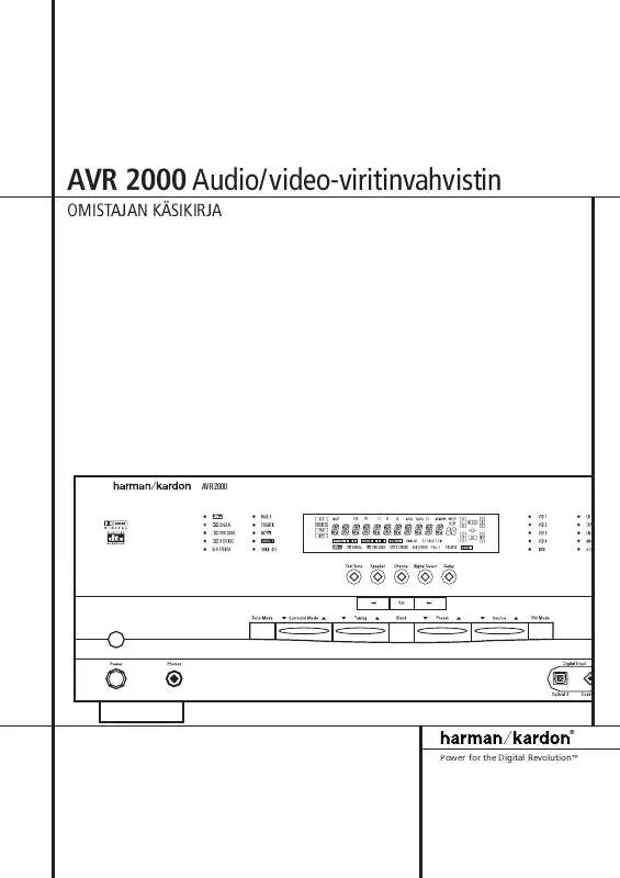 Mode d'emploi HARMAN KARDON AVR 2000