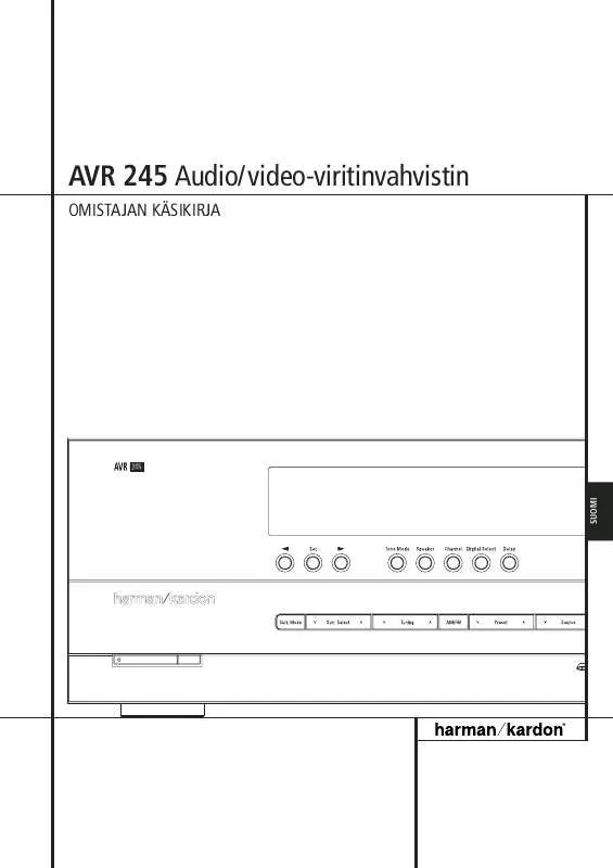 Mode d'emploi HARMAN KARDON AVR 245