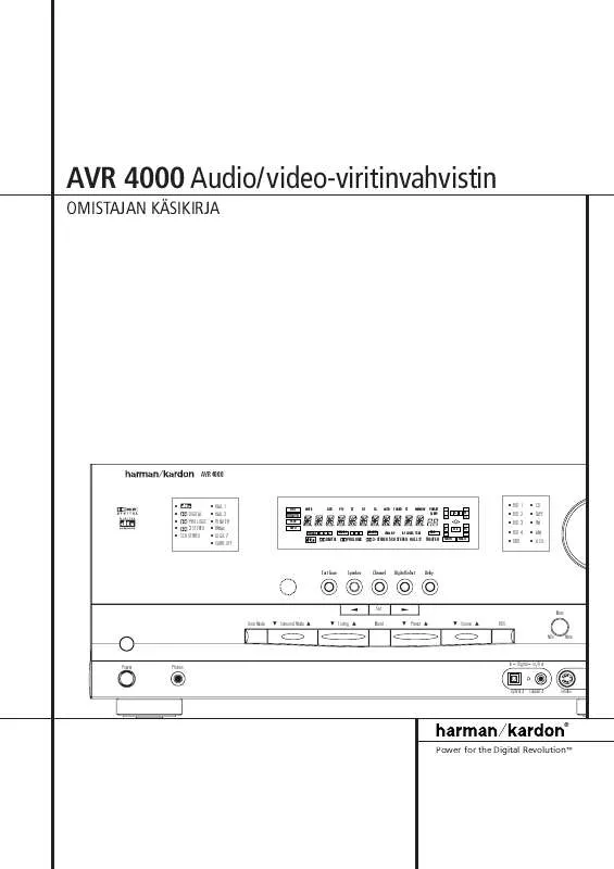 Mode d'emploi HARMAN KARDON AVR 4000