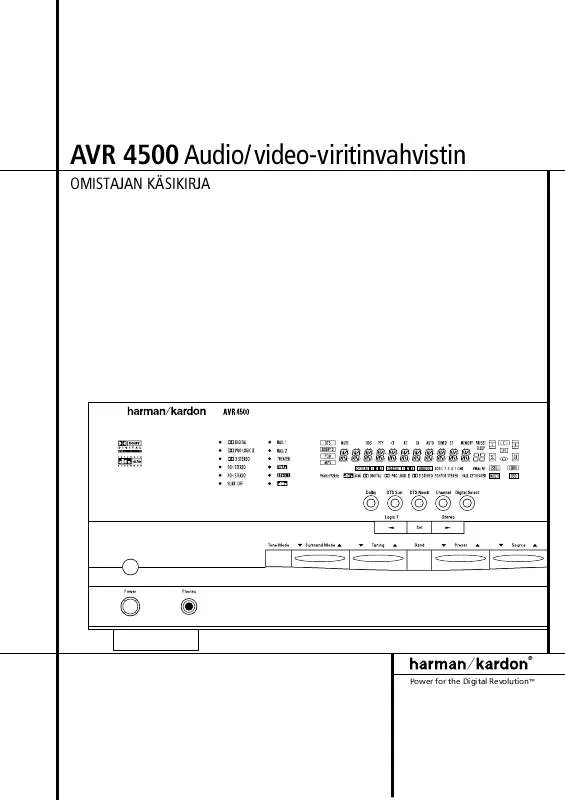 Mode d'emploi HARMAN KARDON AVR 4500