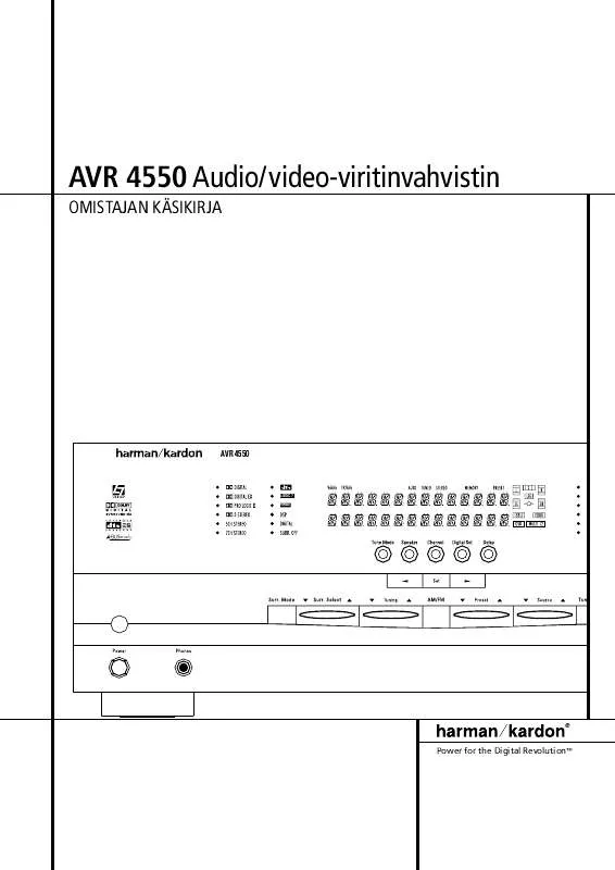 Mode d'emploi HARMAN KARDON AVR 4550