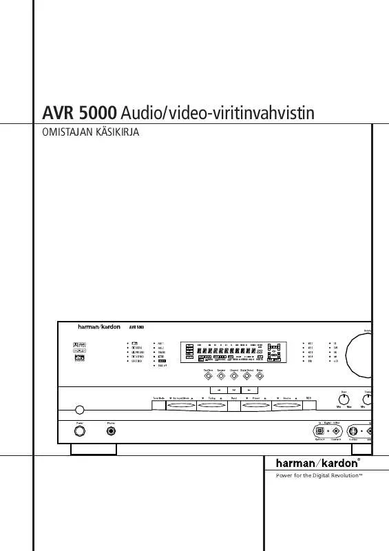 Mode d'emploi HARMAN KARDON AVR 5000