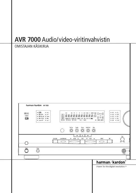 Mode d'emploi HARMAN KARDON AVR 7000