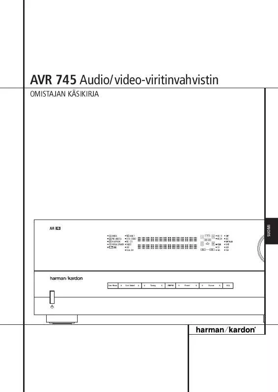 Mode d'emploi HARMAN KARDON AVR 745