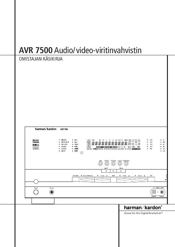 Mode d'emploi HARMAN KARDON AVR 7500