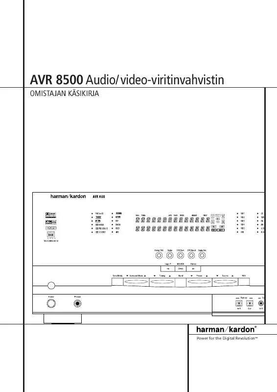 Mode d'emploi HARMAN KARDON AVR 8500