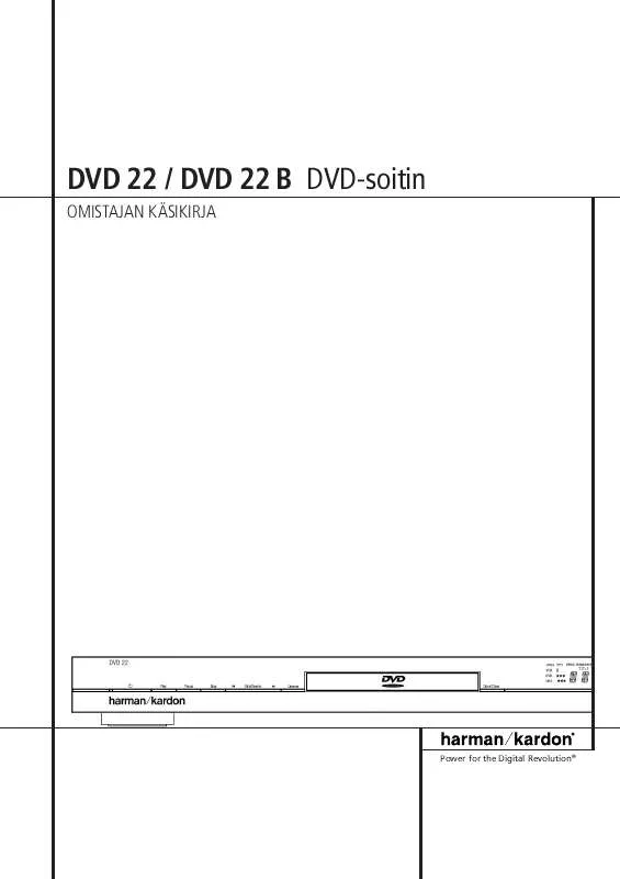 Mode d'emploi HARMAN KARDON DVD 22