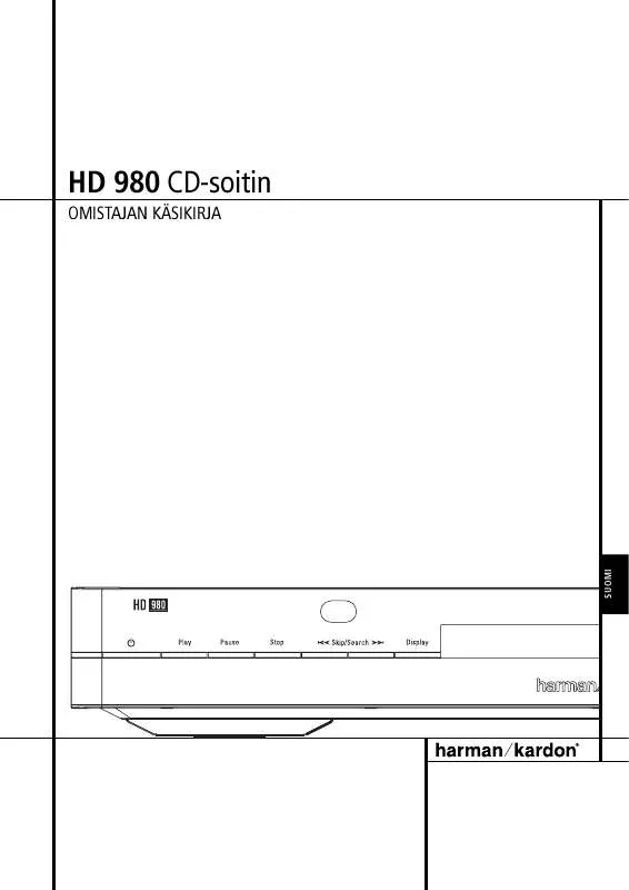 Mode d'emploi HARMAN KARDON HD 980