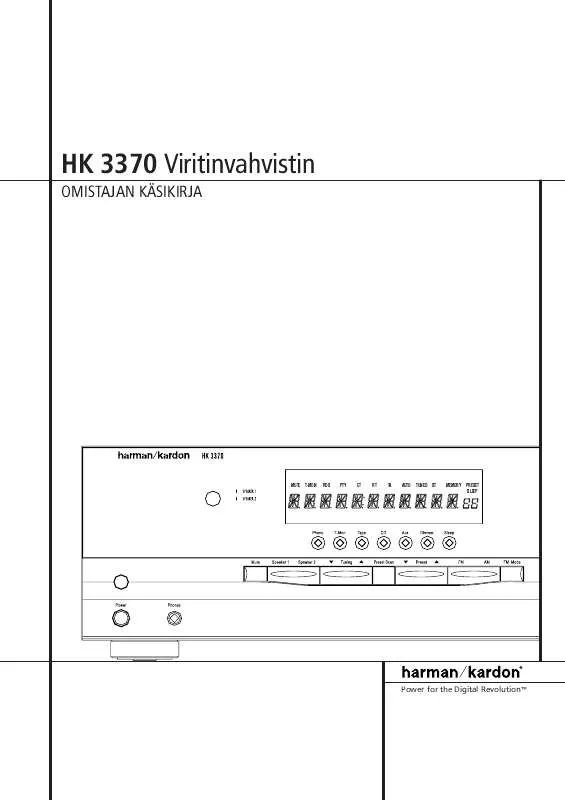 Mode d'emploi HARMAN KARDON HK 3370