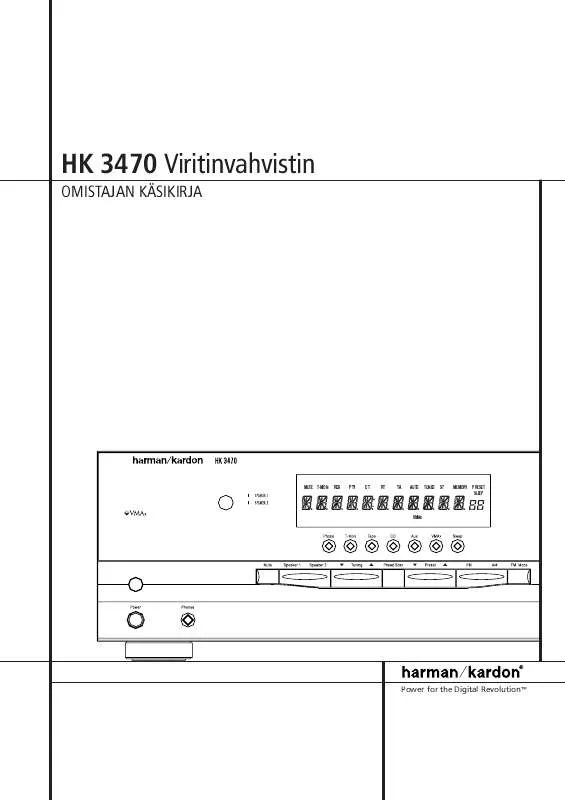 Mode d'emploi HARMAN KARDON HK 3470