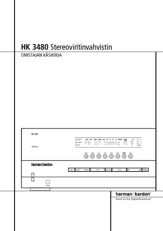 Mode d'emploi HARMAN KARDON HK 3480