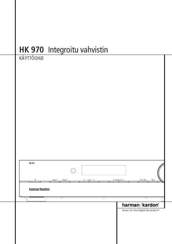 Mode d'emploi HARMAN KARDON HK 970