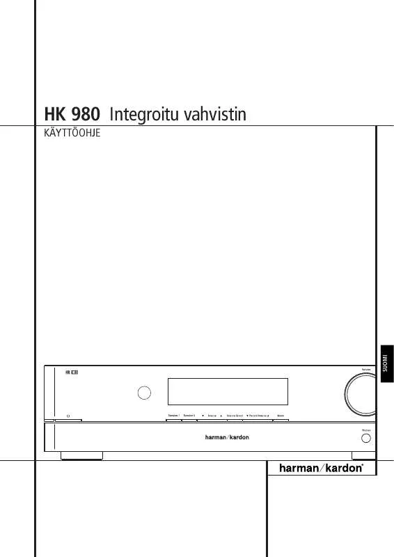 Mode d'emploi HARMAN KARDON HK 980