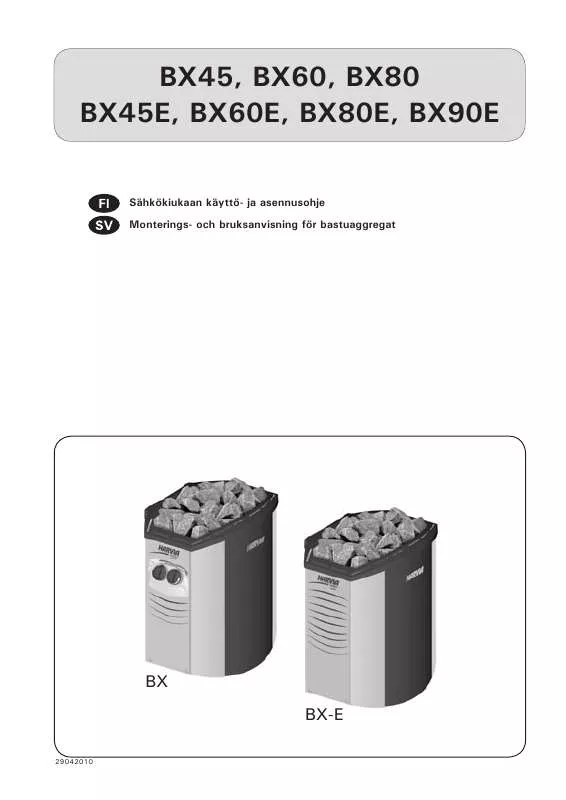 Mode d'emploi HARVIA BX60