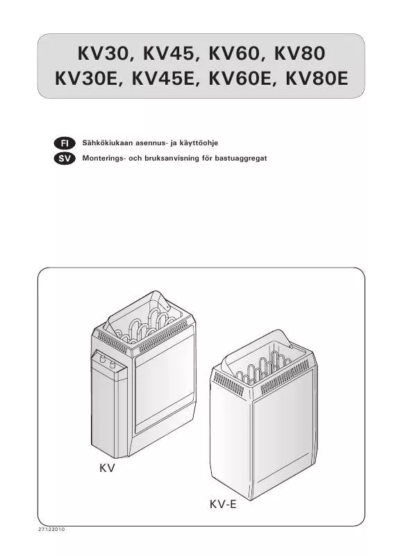 Mode d'emploi HARVIA KV60