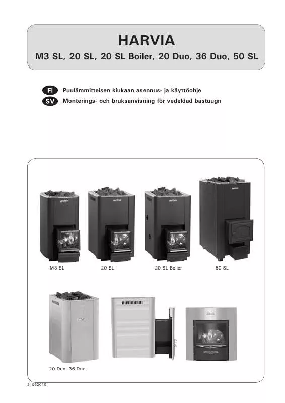 Mode d'emploi HARVIA M 20 SL BOILER