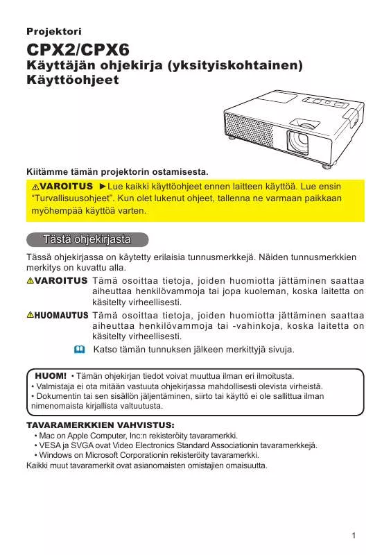 Mode d'emploi HITACHI CPX2WF