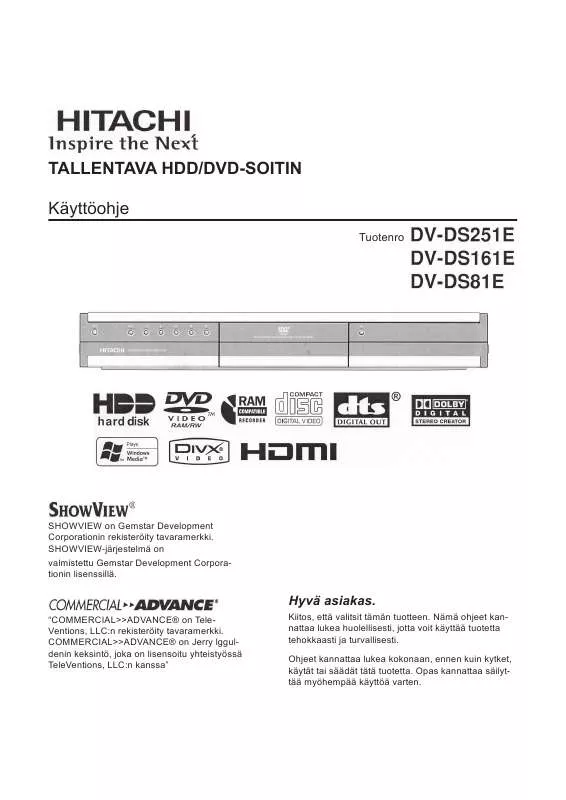 Mode d'emploi HITACHI DV-DS251E