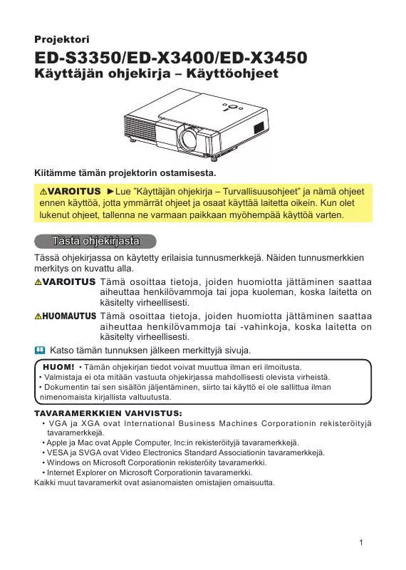 Mode d'emploi HITACHI ED-S3350