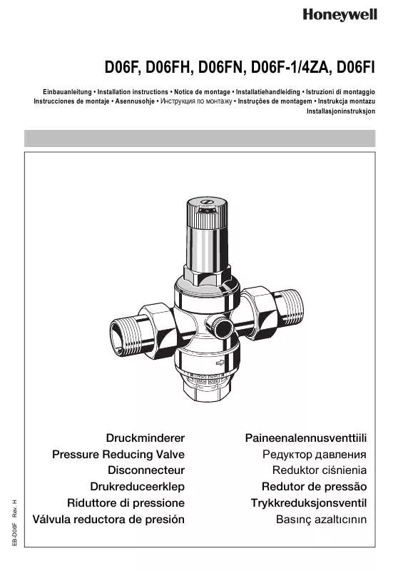 Mode d'emploi HONEYWELL D06FH