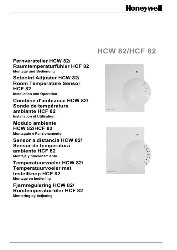 Mode d'emploi HONEYWELL HCF 82