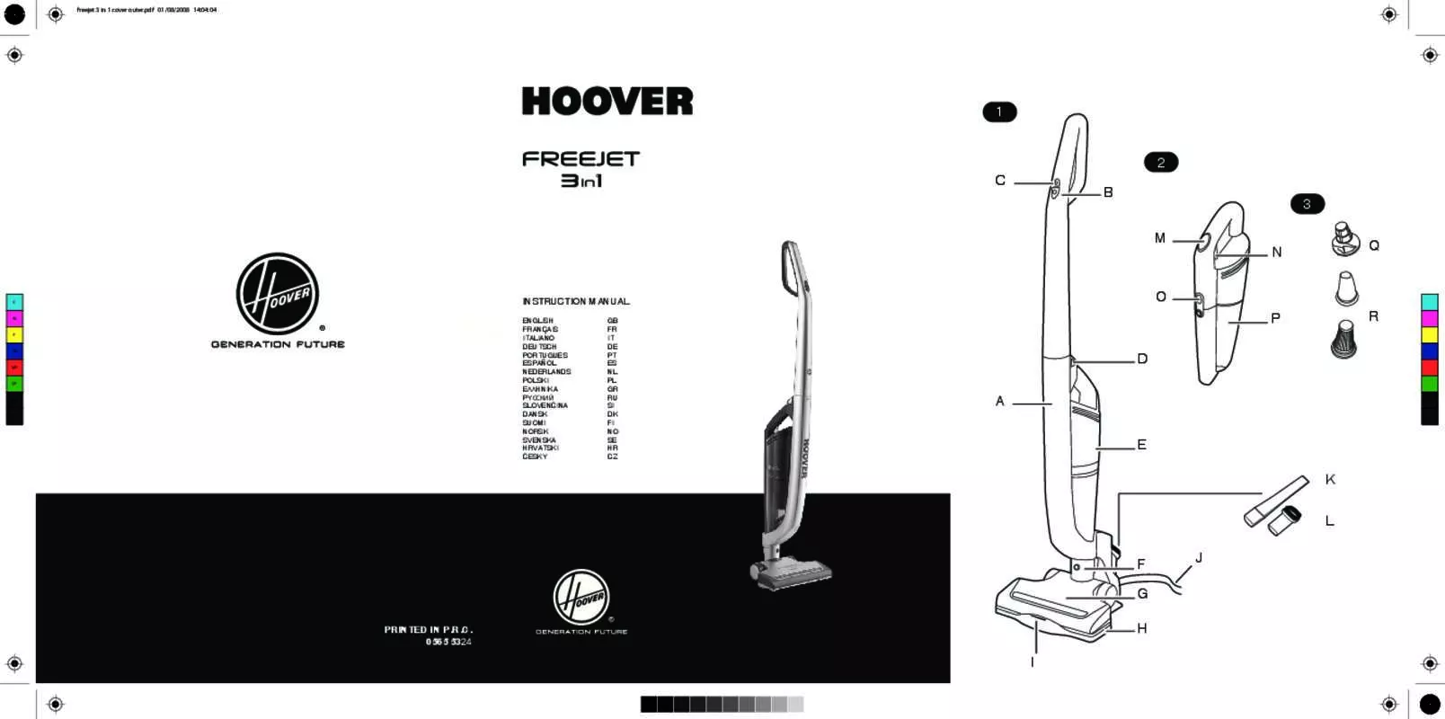 Mode d'emploi HOOVER FJ180WV2 FREEJET