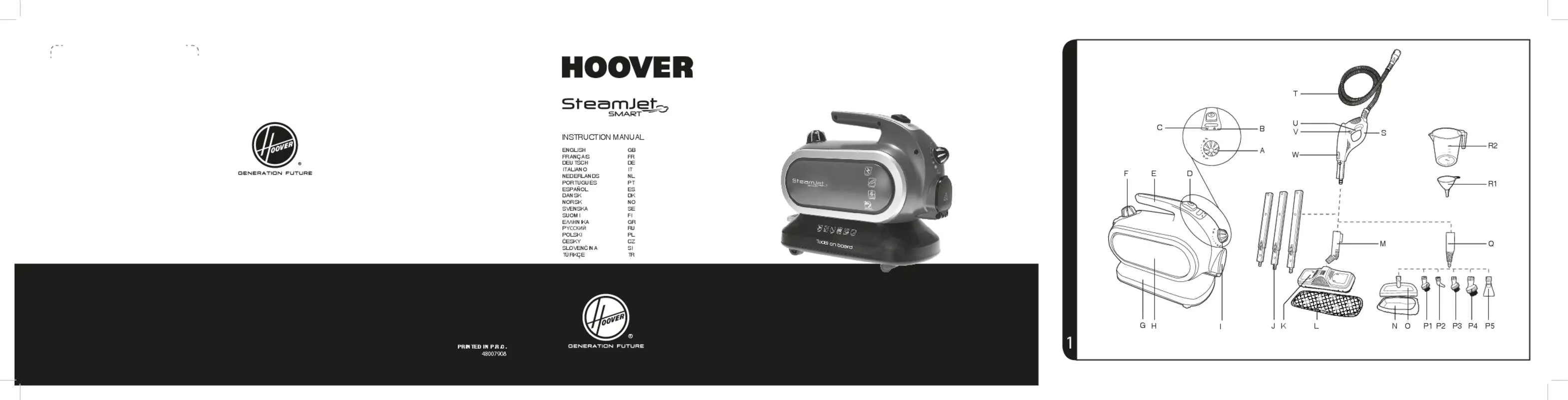 Mode d'emploi HOOVER SCB 1500 011