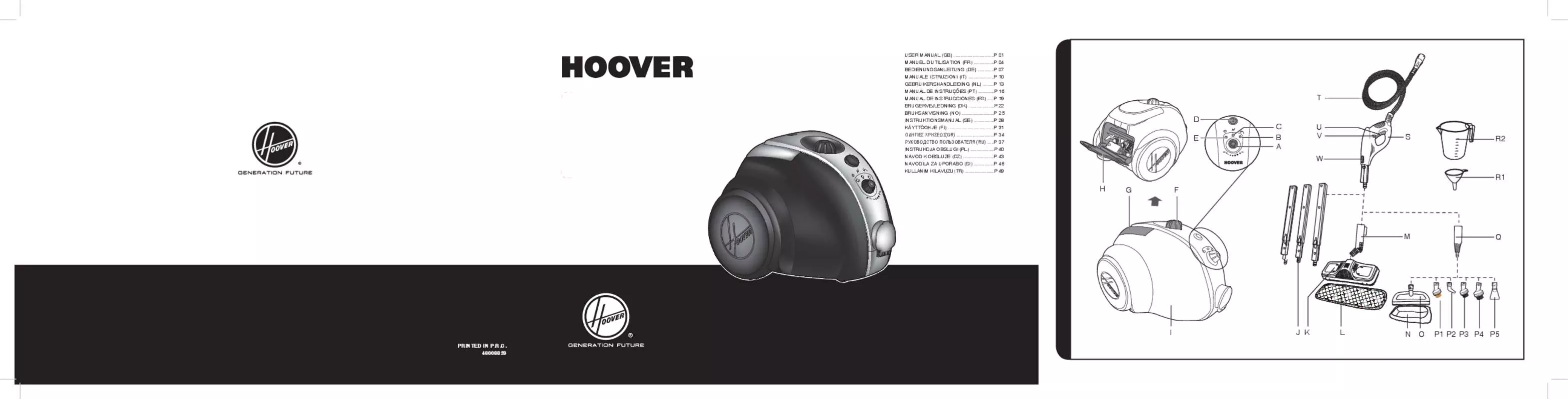 Mode d'emploi HOOVER SCD 1600