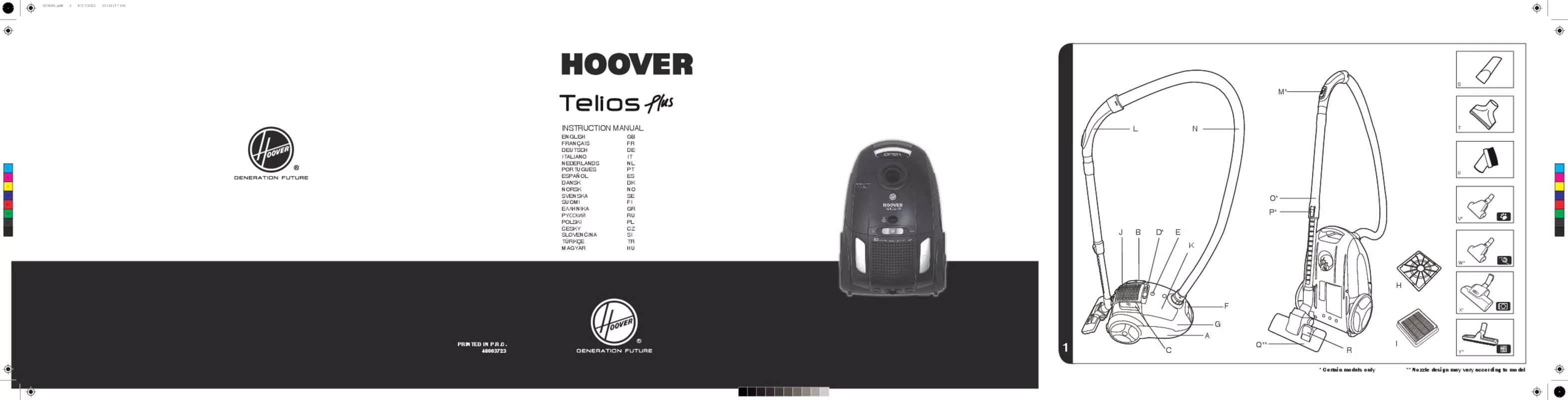 Mode d'emploi HOOVER TELIOS PLUS TTE 2305