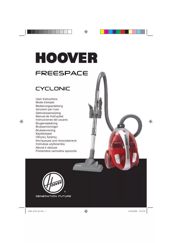 Mode d'emploi HOOVER TFS 7182