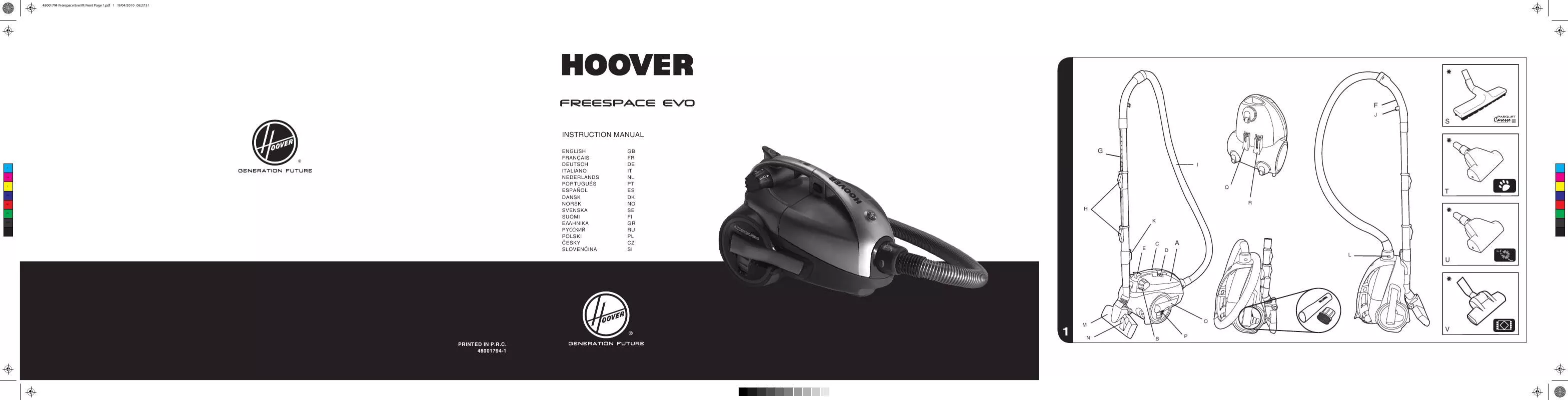 Mode d'emploi HOOVER TFV 1905