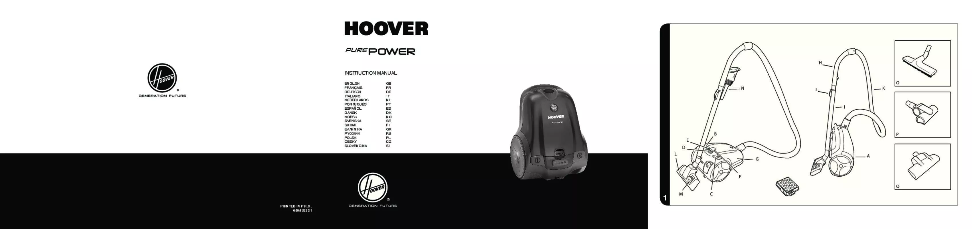 Mode d'emploi HOOVER TPP2310