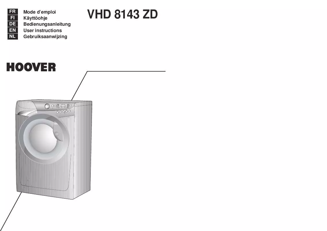 Mode d'emploi HOOVER VHD 8143 ZD