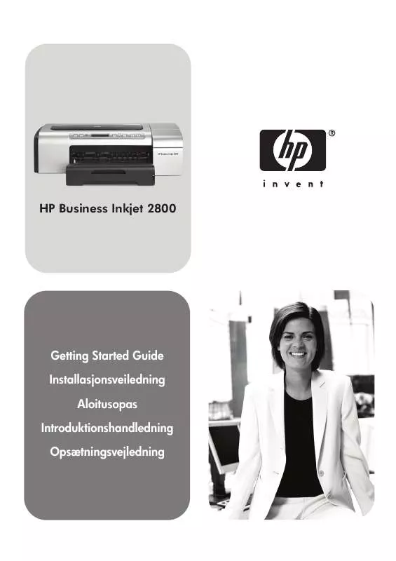 Mode d'emploi HP BUSINESS INKJET 2800