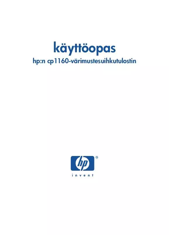 Mode d'emploi HP COLOR INKJET CP1160