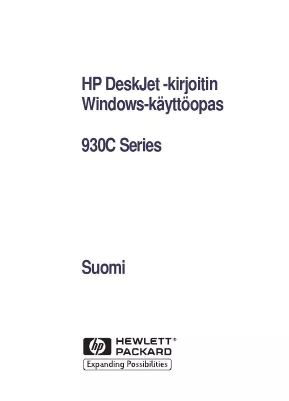 Mode d'emploi HP DESKJET 930/932C