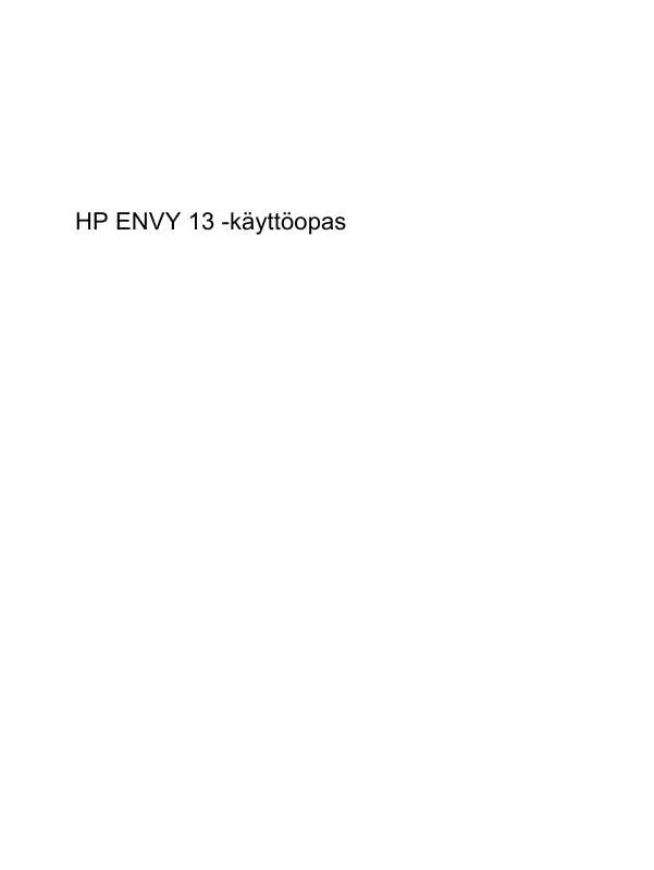 Mode d'emploi HP ENVY 13-1100EA