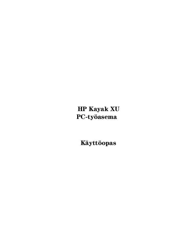 Mode d'emploi HP KAYAK XU