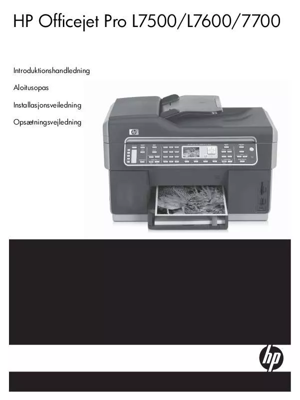 Mode d'emploi HP OFFICEJET PRO L7580