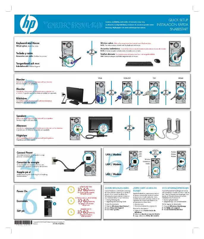 Mode d'emploi HP PAVILION A6500