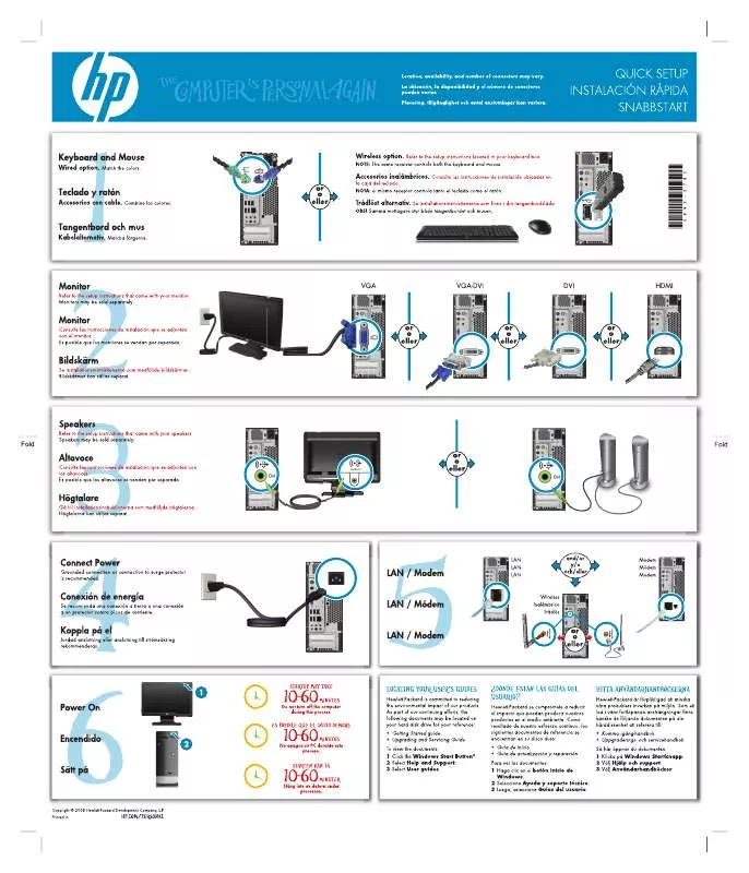 Mode d'emploi HP PAVILION SLIMLINE S3500