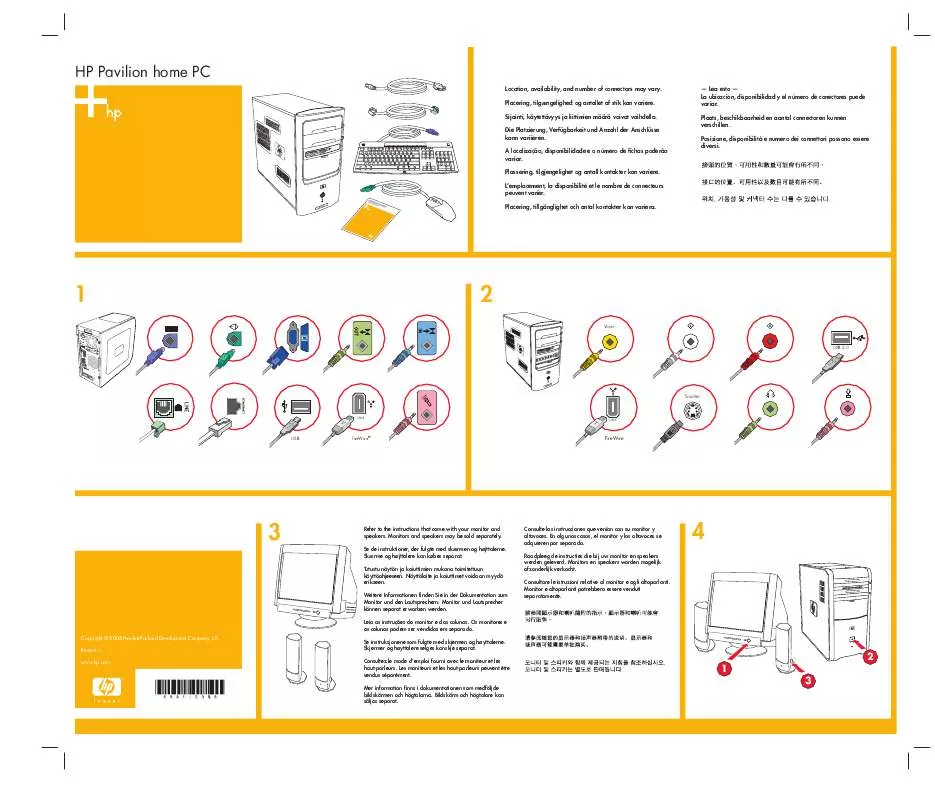 Mode d'emploi HP PAVILION A1009