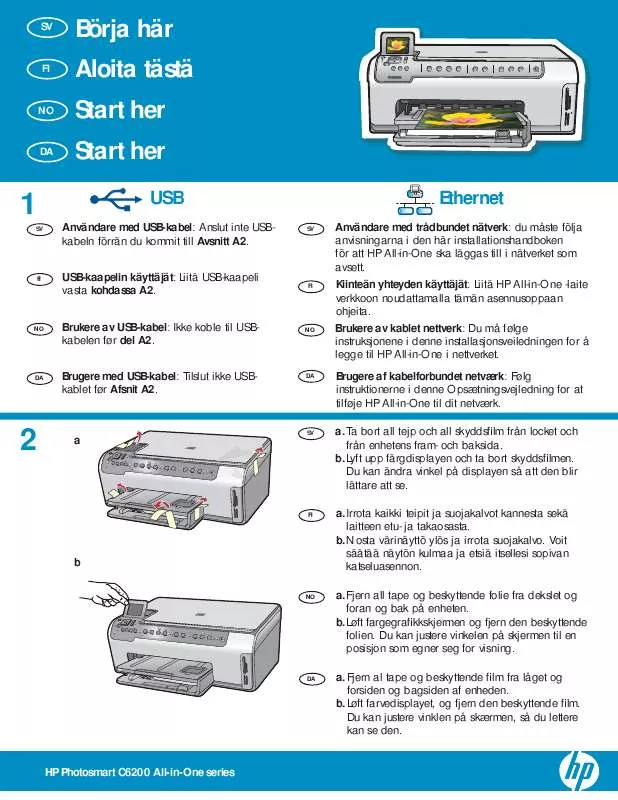 Mode d'emploi HP PHOTOSMART C6200 ALL-IN-ONE