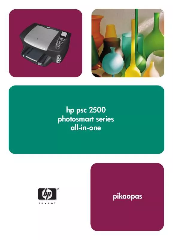 Mode d'emploi HP PSC 2500 PHOTOSMART ALL-IN-ONE