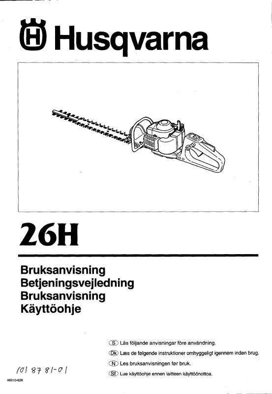 Mode d'emploi HUSQVARNA 26 H