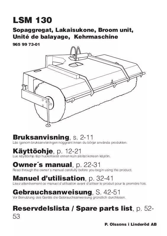 Mode d'emploi HUSQVARNA BROOM 9659973-01