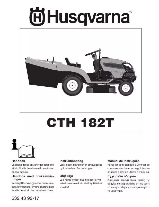 Mode d'emploi HUSQVARNA CTH 182T