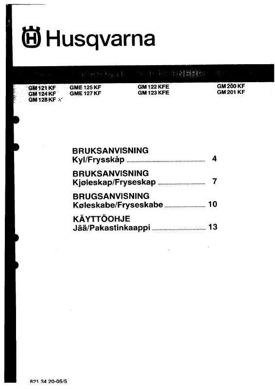 Mode d'emploi HUSQVARNA GM121KF